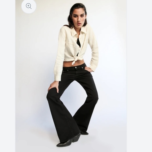 Daily Blue Bell Stay Black Stretch Baxerite Jeans Peace Infinity Wash NEW - Picture 2 of 16